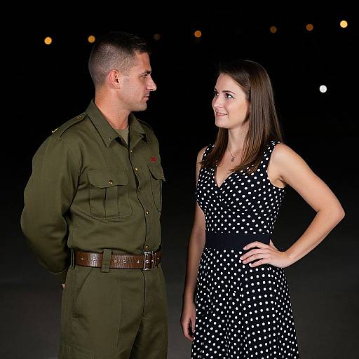Couple Outdoors in Vintage Attire