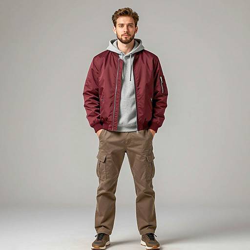 Stylish Casual Man in Bomber Jacket