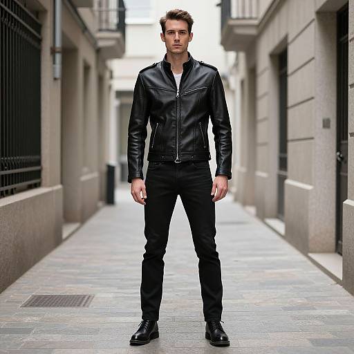 Leather Armor Man in Narrow Alley