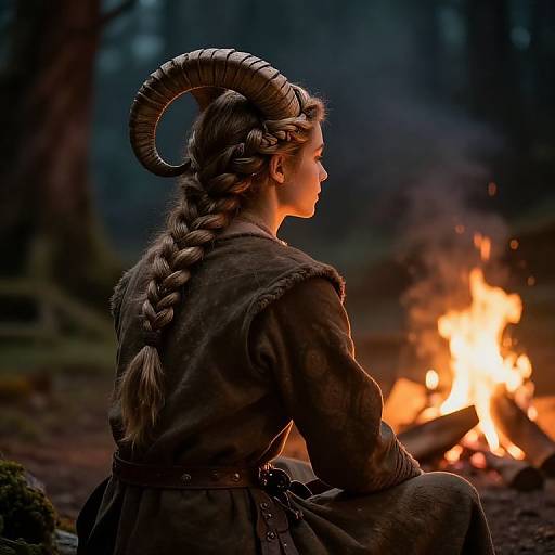 Ram Braids Bard by Campfire