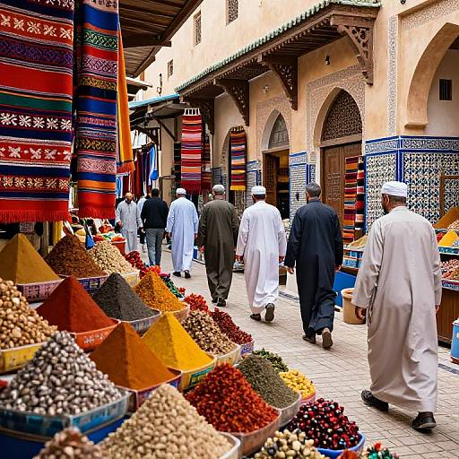 Vibrant Moroccan Market Scene