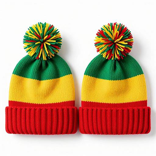 Vibrant Rasta Knit Hats Design