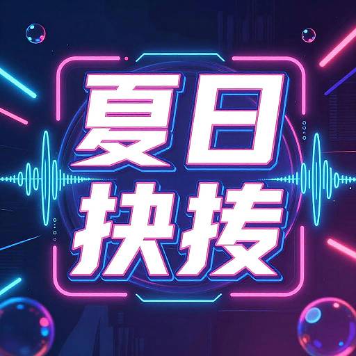 Futuristic Neon AI Concert Poster