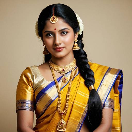 Elegant South Indian Cosplay in Saree
