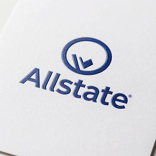 Embossed Allstate Logo on White Paper