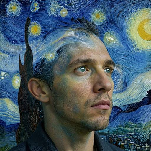 Photorealistic digital blend of Vincent van Gogh's 