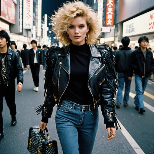1980s Rockstar Fashion in Tokyo Street