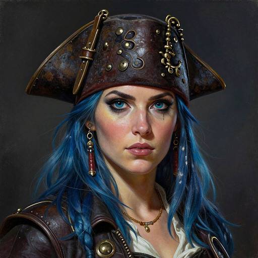Detailed Pirate Woman Portrait