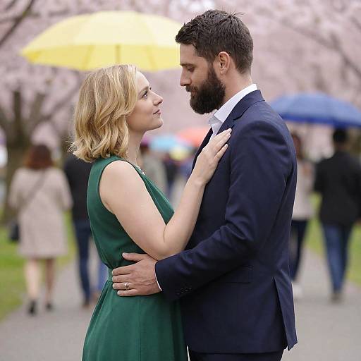 Romantic Cherry Blossom Garden Portrait