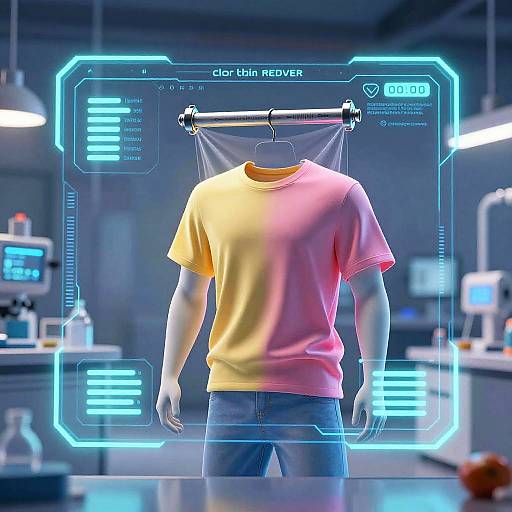 Futuristic AI Cloth Removal Interface