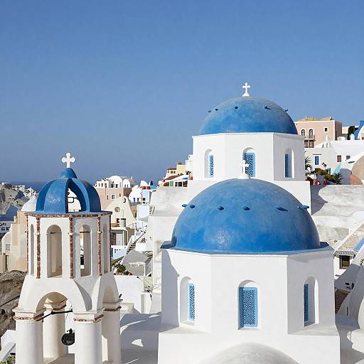 Vibrant Aerial View of Greek Island