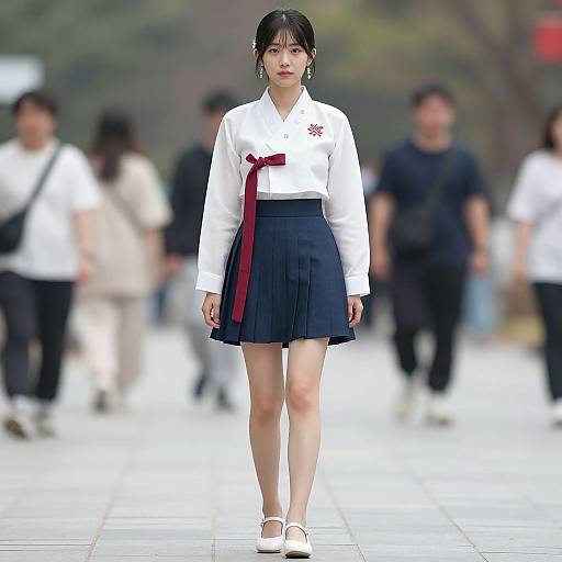 Realistic Portrait of Stylish Woman