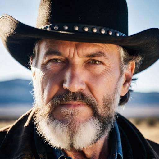 Mature Cowboy Portrait in Hard Sunlight