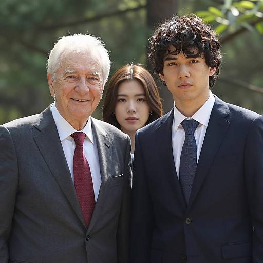 Portrait of Three Generations in Nature