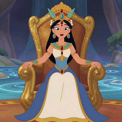 Retro Fashion Royalty in Dreamworks Style