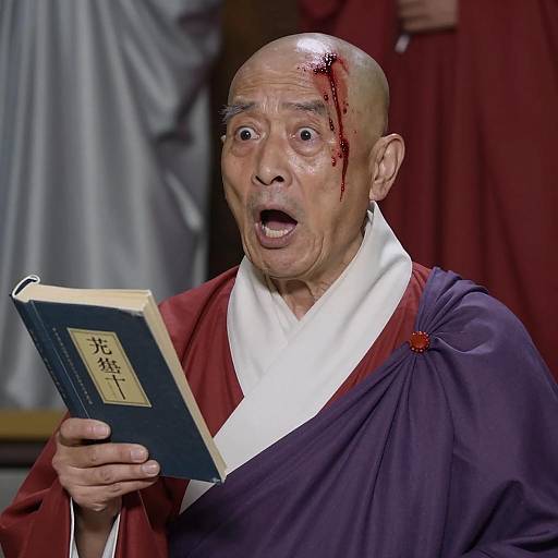 Dramatic Portrait of Shock and Intrigue