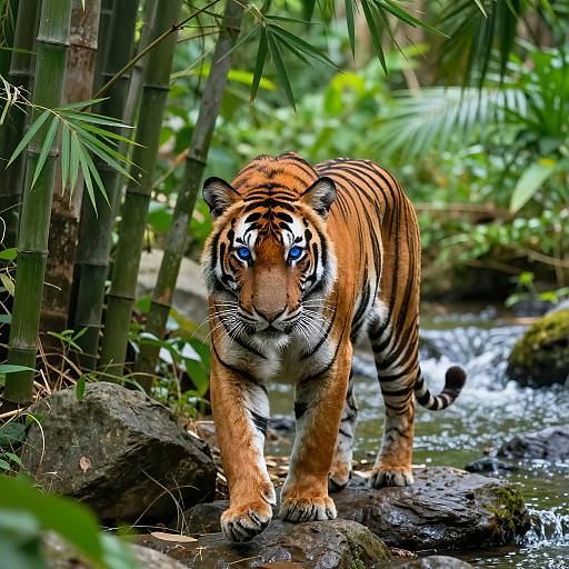 Tiger in Lush Jungle Habitat