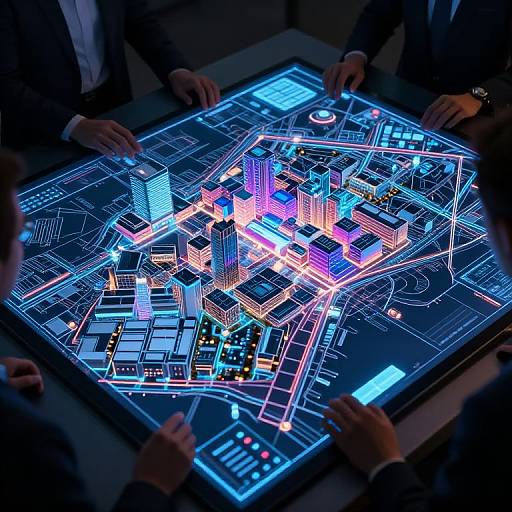 Futuristic Building Map Generator Art