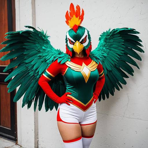 Vibrant Hawlucha Cosplay Costume Idea