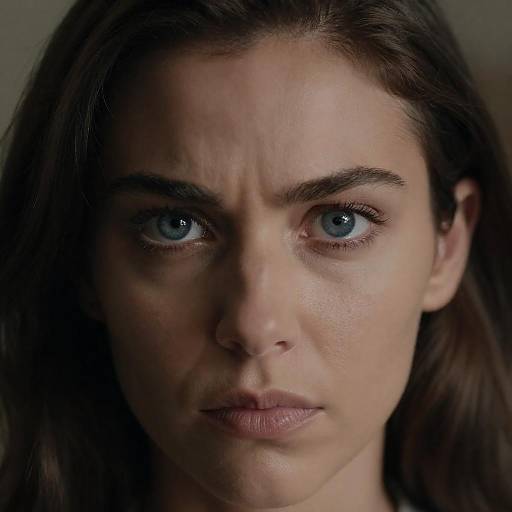 Intense Blue-Eyed Close-Up Portrait Shot