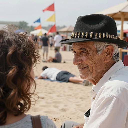 Joyful Encounter in a Colorful Setting