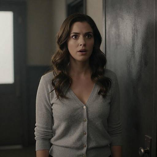 Surprised Woman in Industrial Setting