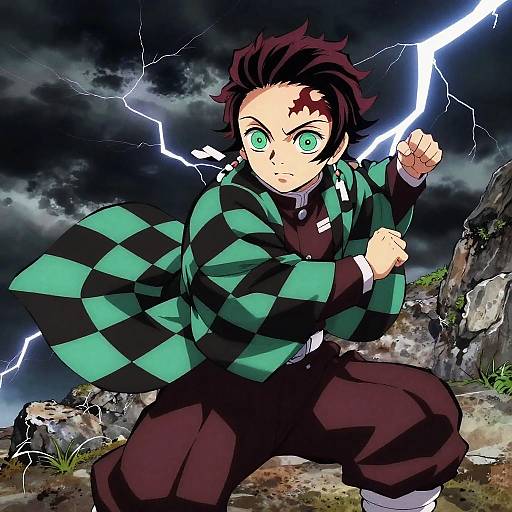 Demon Slayer Anime Girl on Cliff