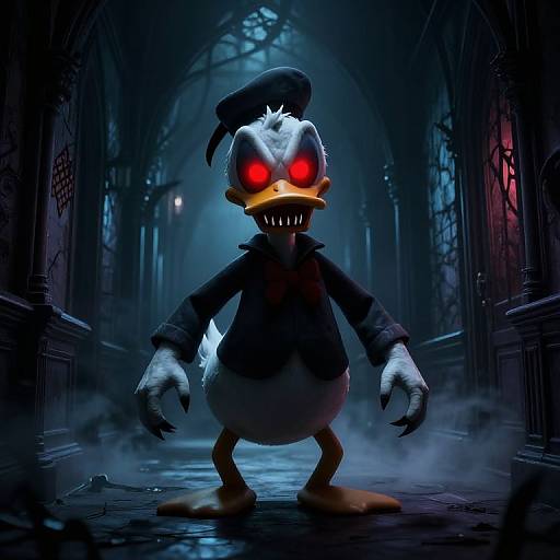 Creepy Donald Duck in Haunted Mansion