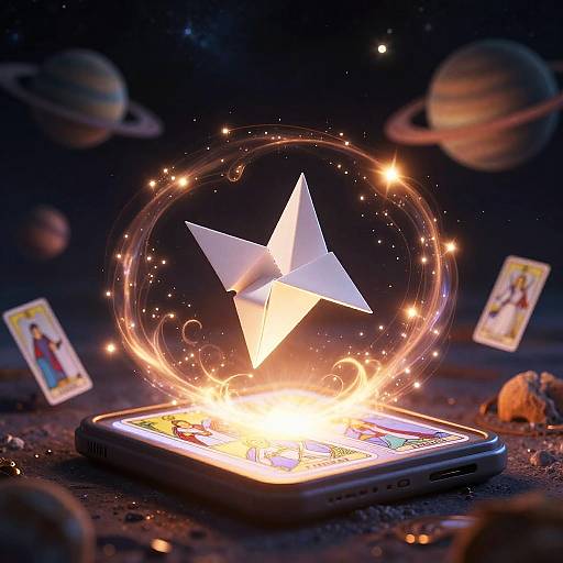 Mystical Online Fortune Teller Scene