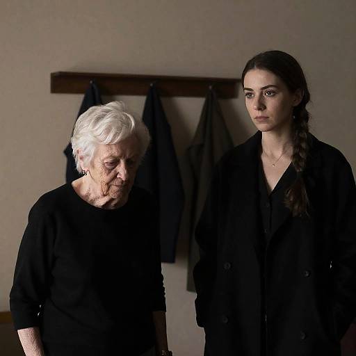 Dimly Lit Portrait of Two Women