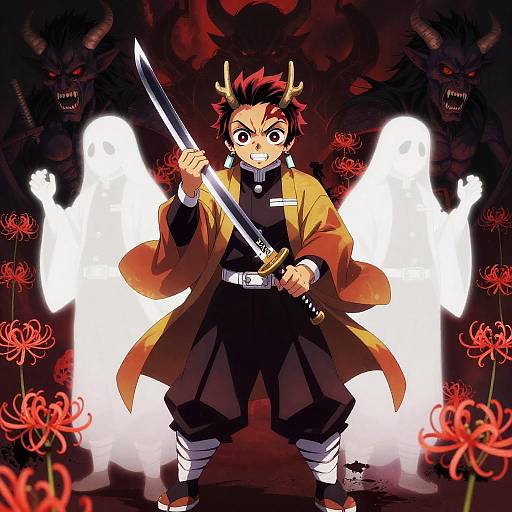 Dragon Katana Demon Slayer with Kazeful