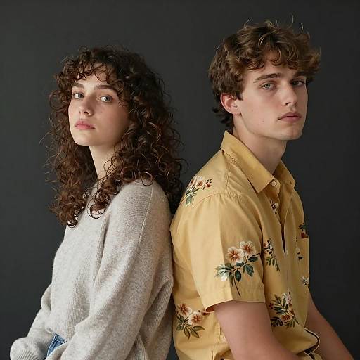 Young Couple Sitting Back-to-Back