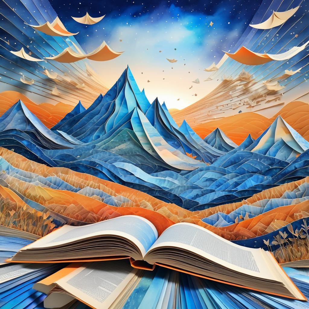 Dreamlike Mountain of Fluttering Pages