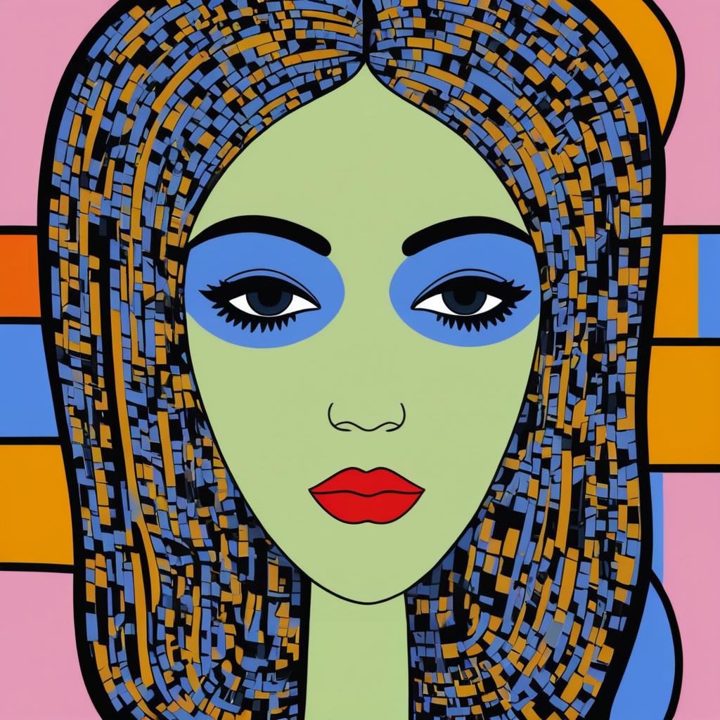 Abstract Woman's Face in Lasker Style