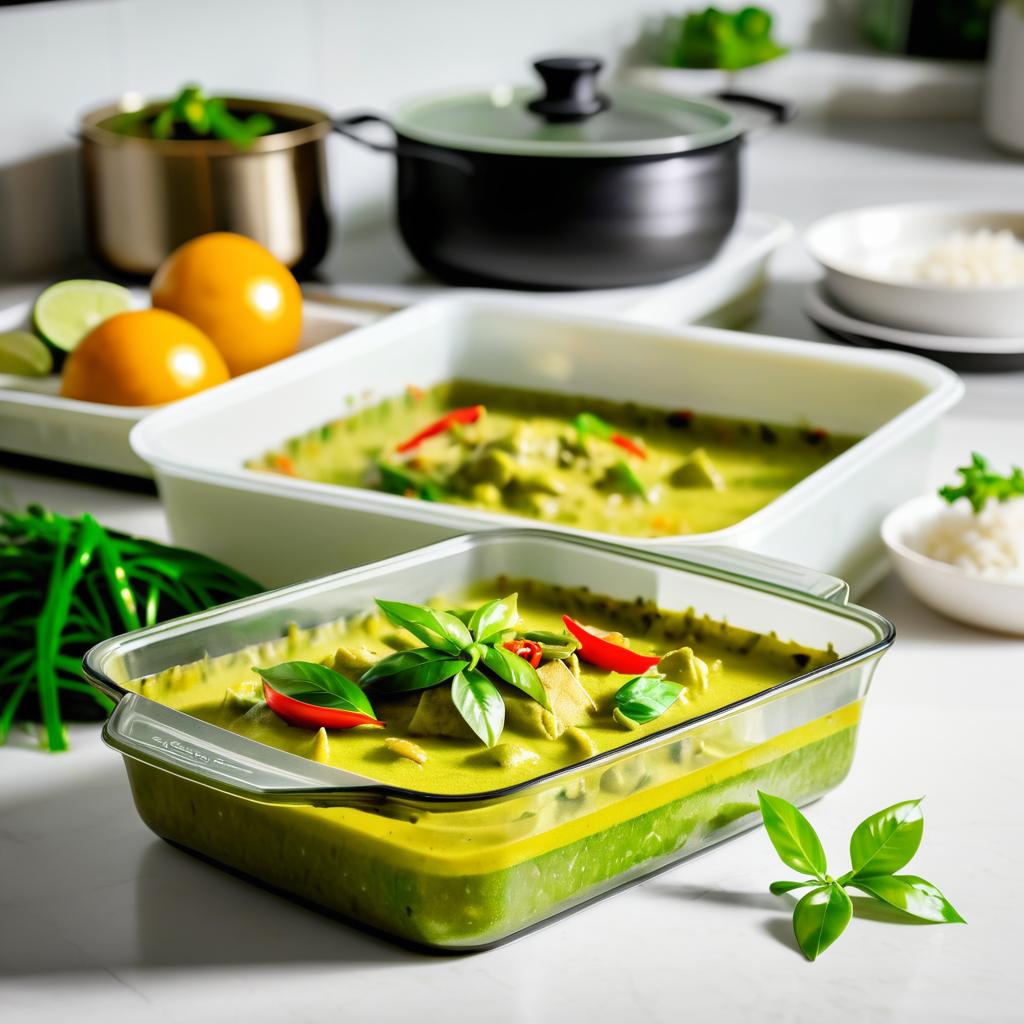 Traditional Thai Green Curry and Jasmine Rice