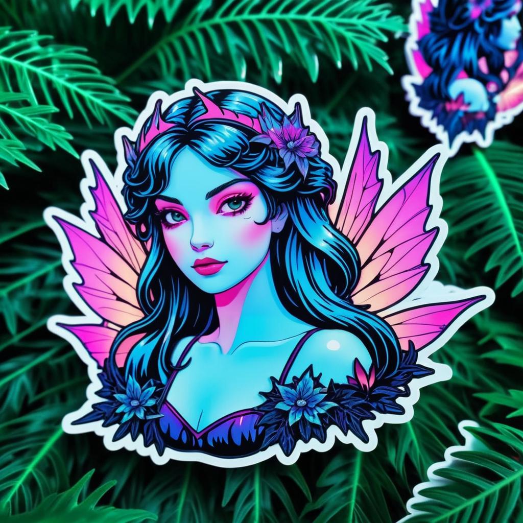 Enchanted Fairy Die Cut Sticker Design