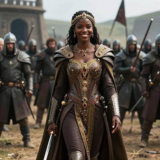 Cinematic Portrait of a Warrior Woman