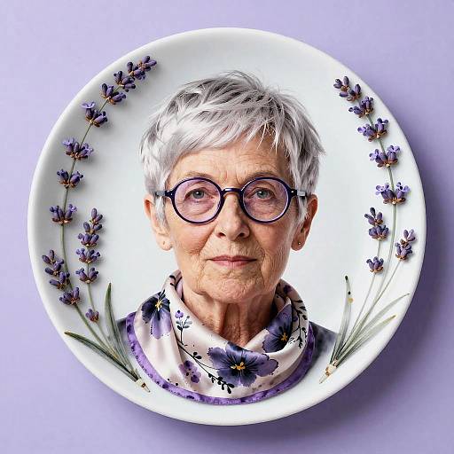 Stylized Elderly Woman Portrait