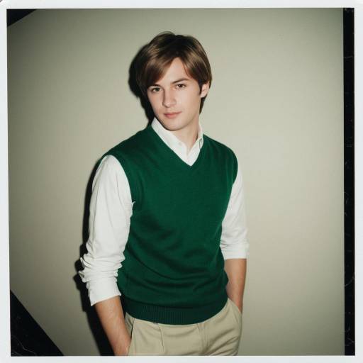 Young Man in Green Sweater Vest