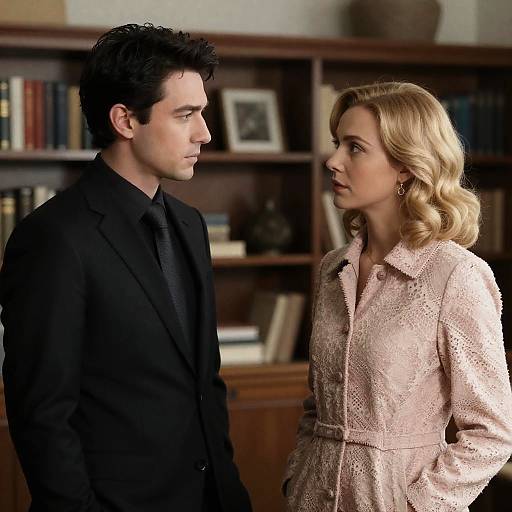 Intense Indoor Conversation Between Two People