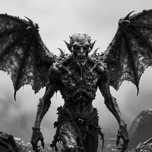 Dark Plague Fiend in Black-and-White