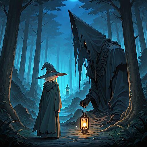 Mystical Elf in a Ruined Temple