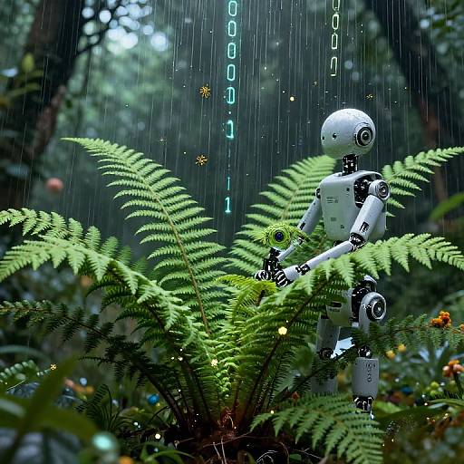 Robotic Ferns on Digital Suns