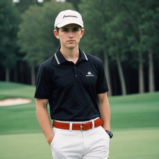 Young Man in Golf Outfit Standing on Course