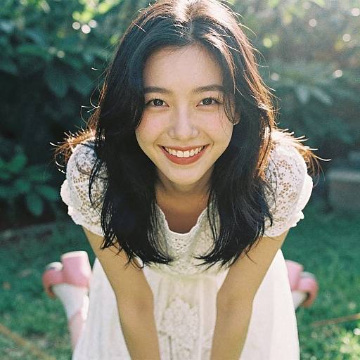 Cinematic Garden Portrait in Lace