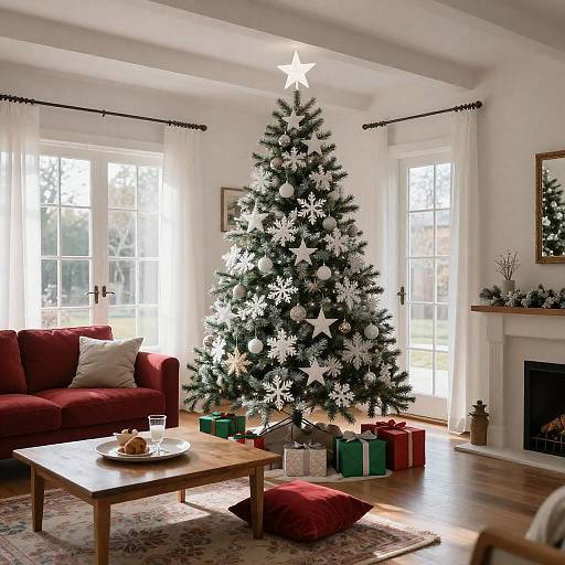 Cozy Christmas Living Room Scene