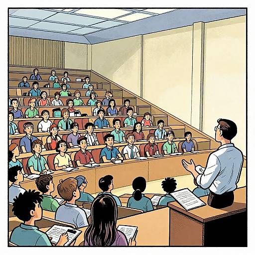Graphic Novel College Amphitheater Scene