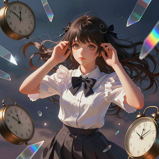 Clockwork Glass Girl in Chromatic Caustics