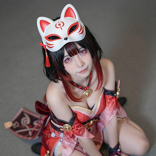 Cosplay Portrait with Fox Mask