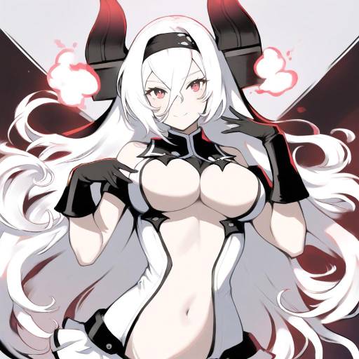 Illustration of Air defense princess, kantai collection in the style of Milka (milk4ppl)